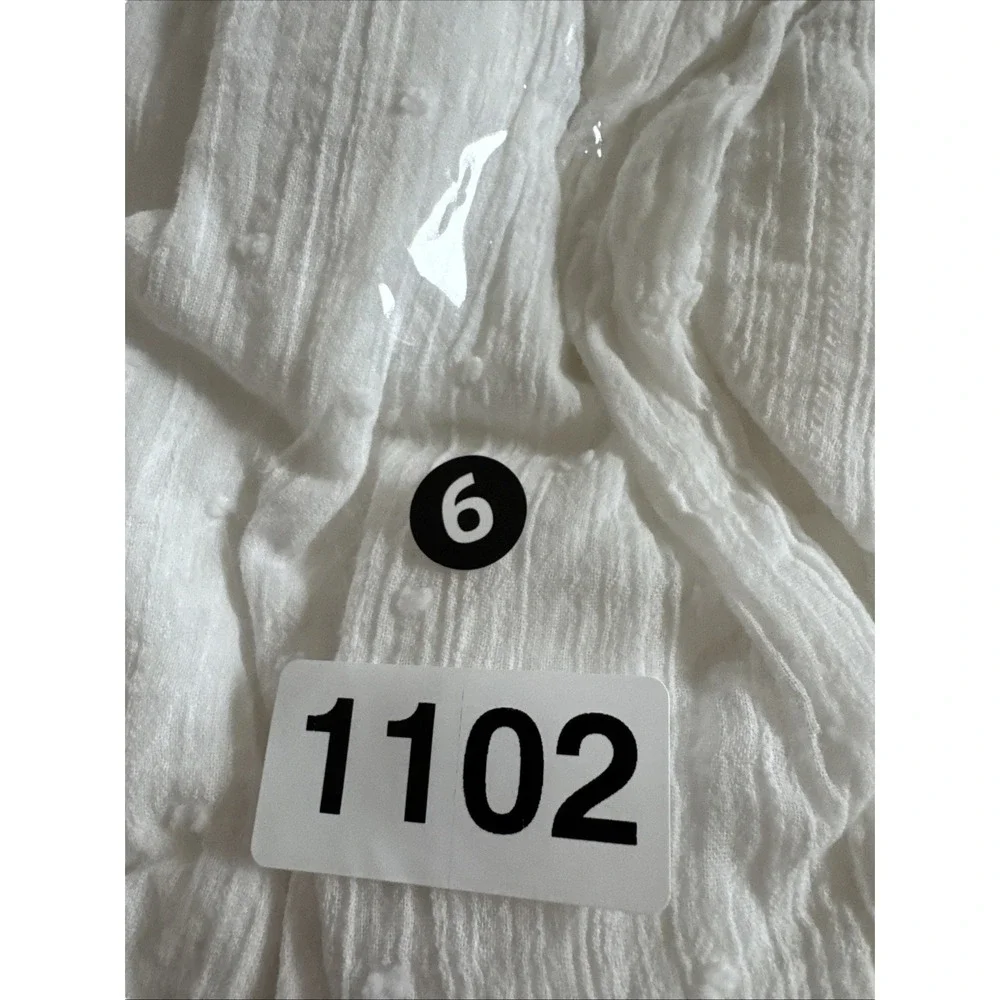 Astr The Label Long Sleeve Twist Bust Dress Women's Small White Puffy Sleeve - Picture 10 of 10